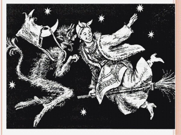 солоха ночь перед рождеством иллюстрация