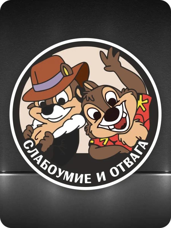 наклейка на авто cлабоумие и отвага