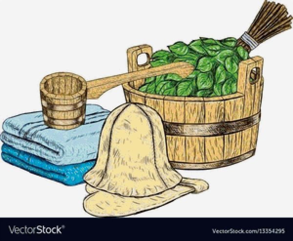 банный веник рисунок