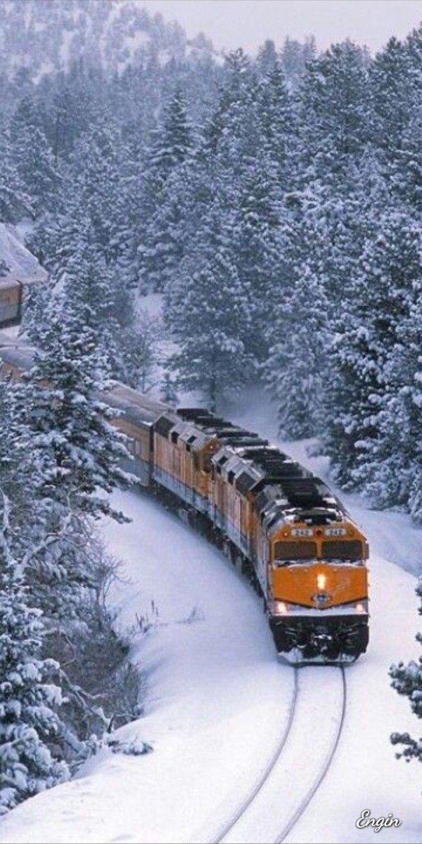 поезда зимой