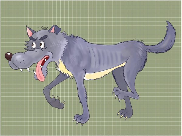 рисунок волка для детей