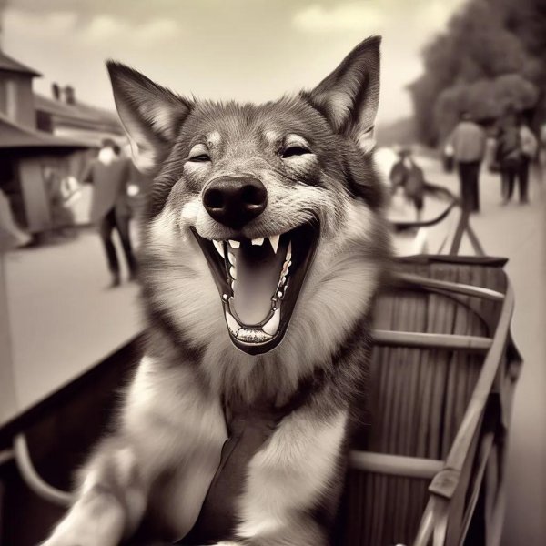 смеющиеся волки