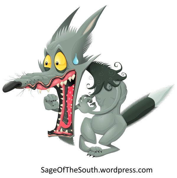 испуганный волк