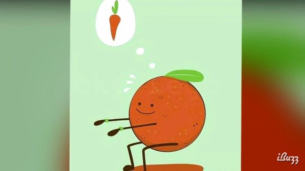 мультяшный апельсин