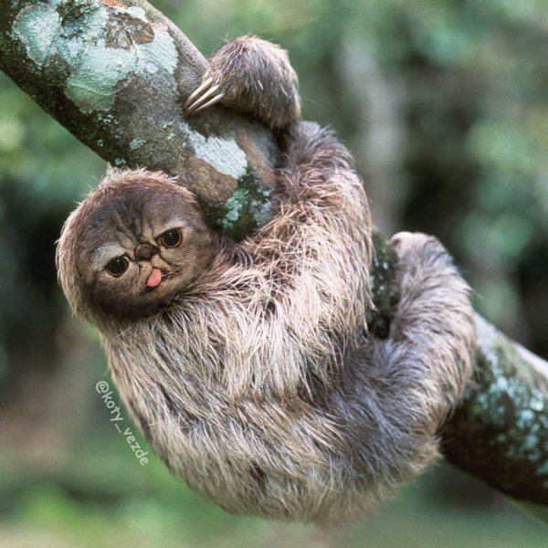 ленивец на дереве