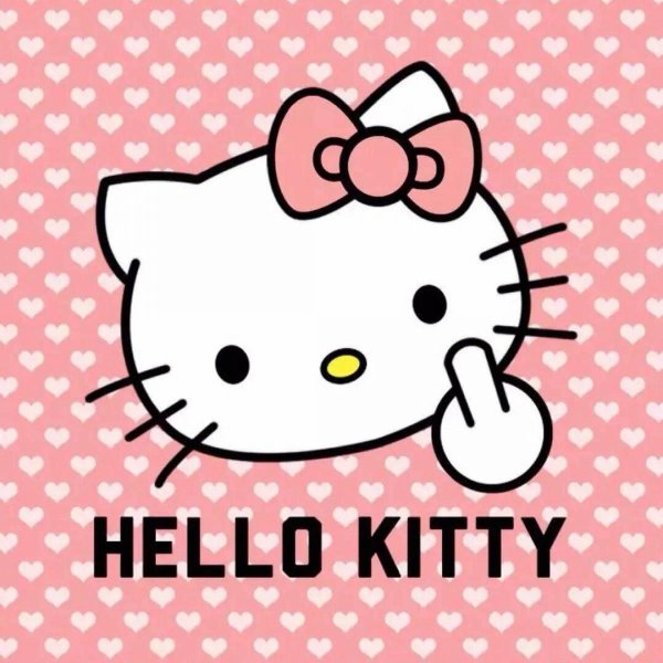 наклейка hello kitty