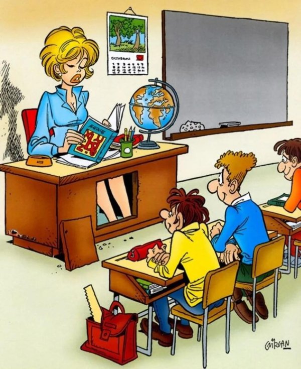 карикатуры на школьников