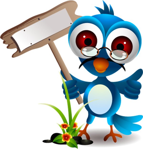 мультяшная птица