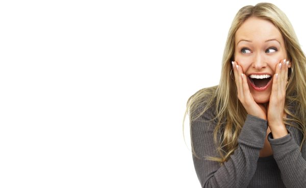 женщина удивлена