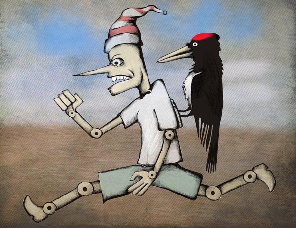 смешной дятел