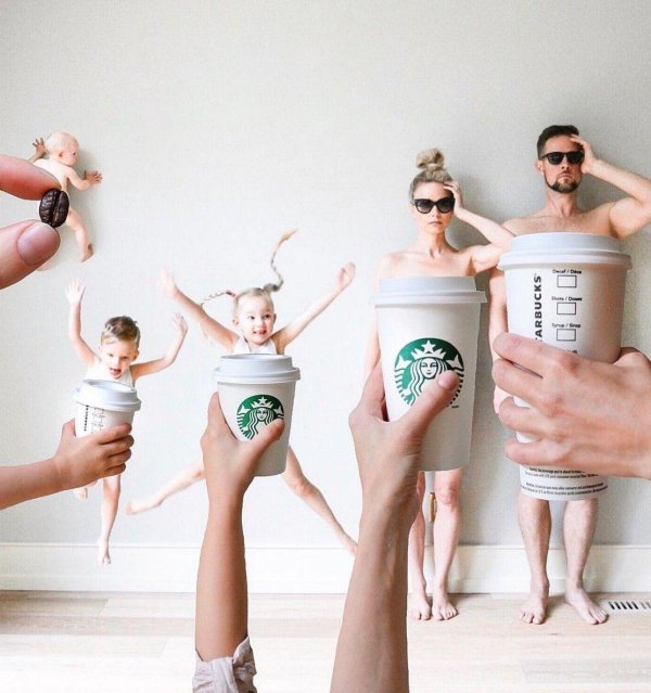 креативная фотосессия семьи