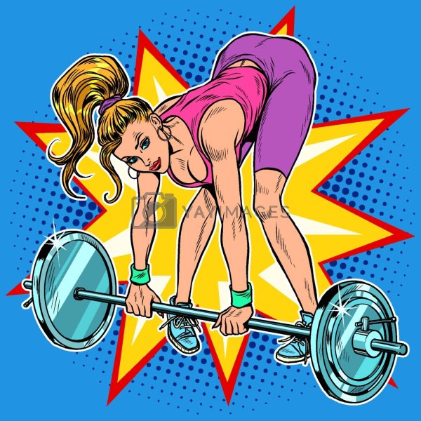 спортсменка со штангой