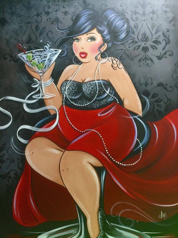 рисованные толстушки