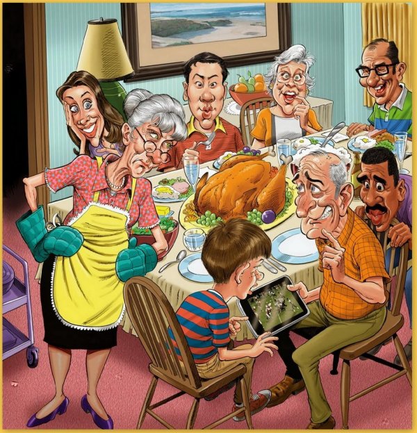 семейный шарж