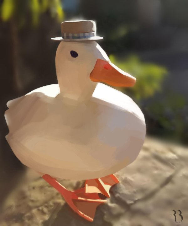 утка в шляпе