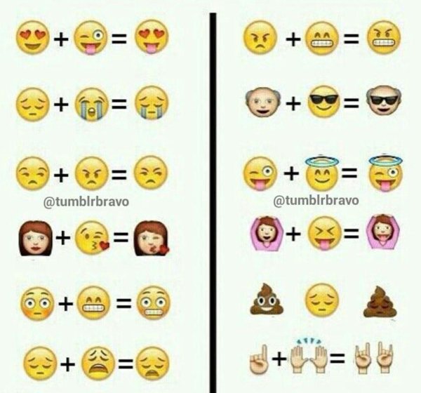 сочетание смайлов