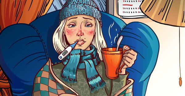 заболела простудой