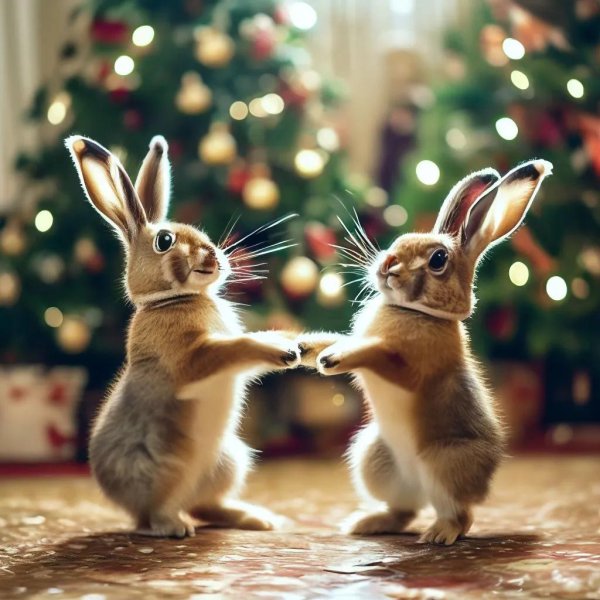 новогодние зайчики