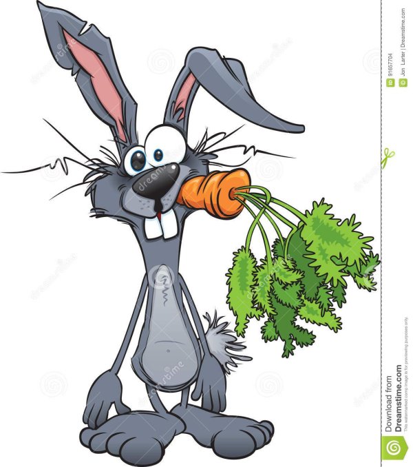 зайчик с морковкой