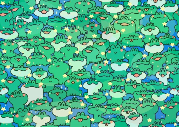 фон с лягушками