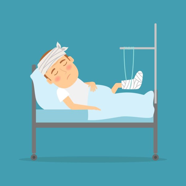 больница перелома ноги человека