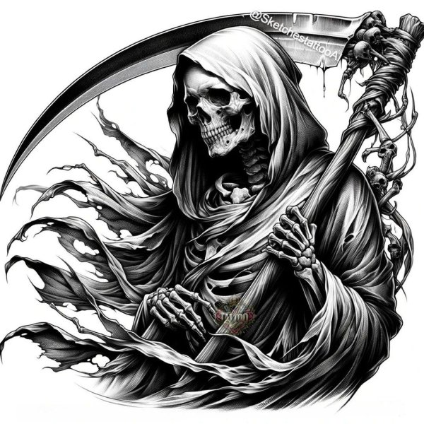 grim reaper тату