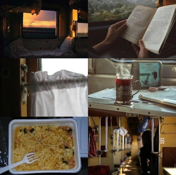 утро в поезде