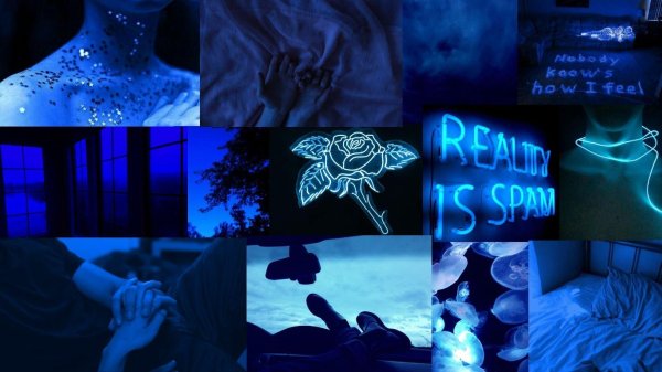 синий эстетика