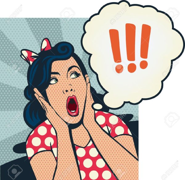 удивленная девушка