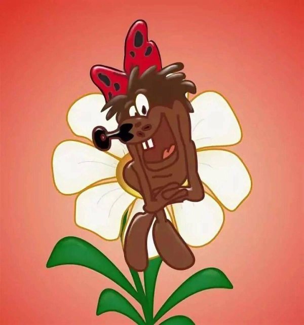 злюка из мультика по дороге с облаками