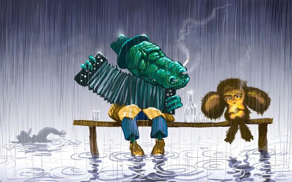 крокодил гена и чебурашка