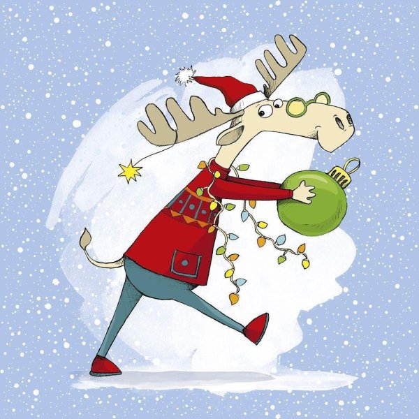 открытка с новым годом прикольная