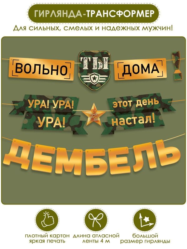 гирлянда дембель