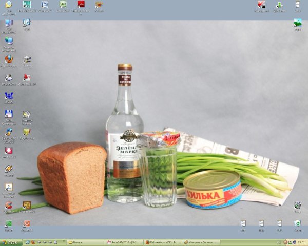 бутылка и закуска