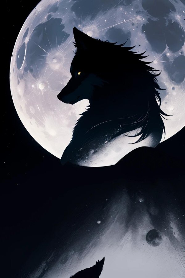 волк под луной