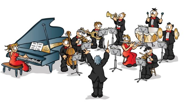 оркестр иллюстрация