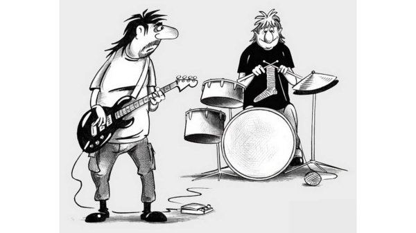 гитарист карикатура