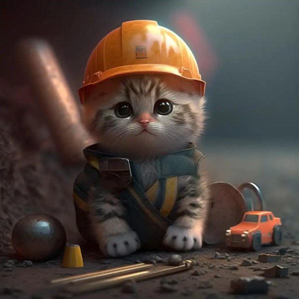 котики строители