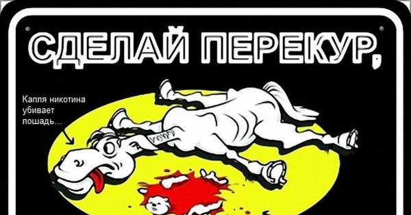 капля никотина убивает лошадь