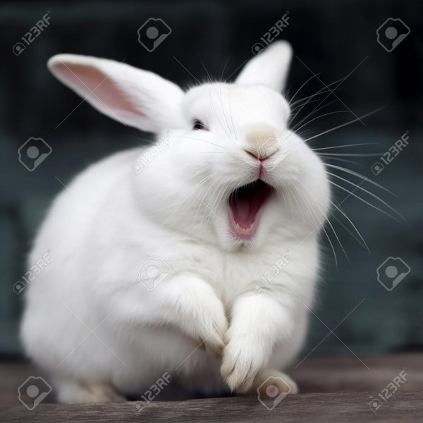 белые кролики