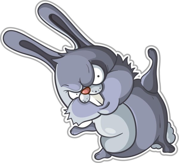 стикер зайчик