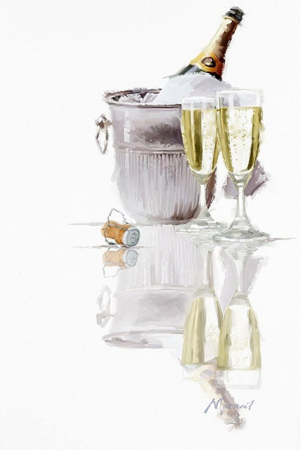 два бокала шампанского