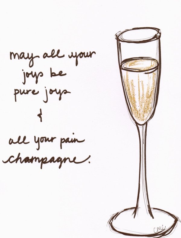 бокал шампанского