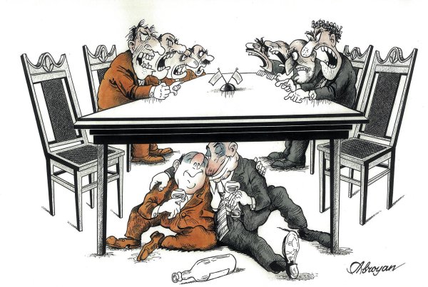 застолье карикатура