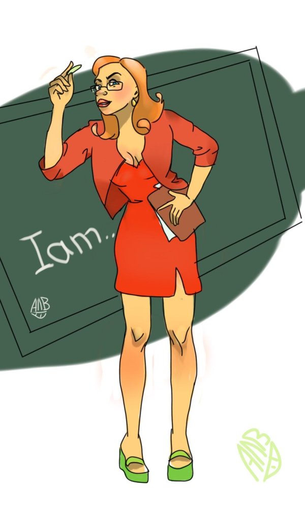 училка рисунок