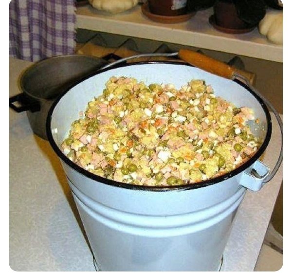 ведро оливье