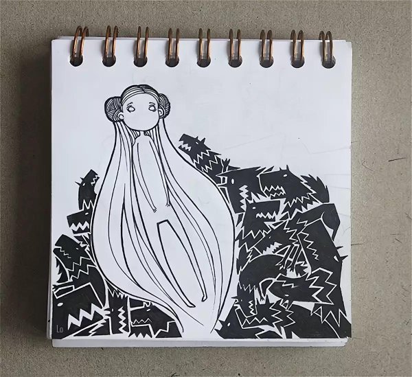 рисунок в скетчбук