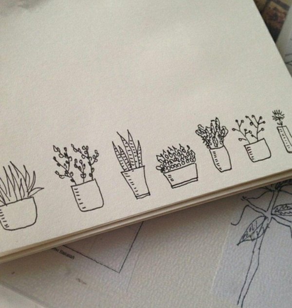 лёгкие рисунки в скетчбуке