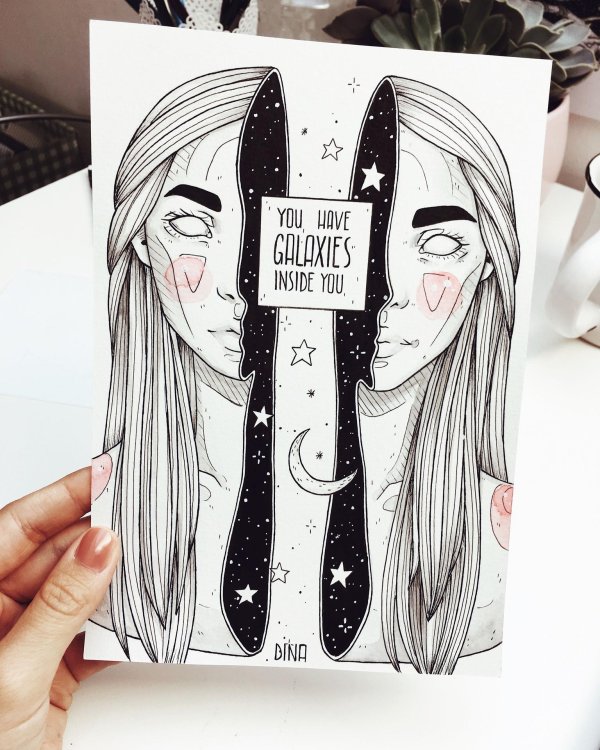 рисунки в скетчбуке