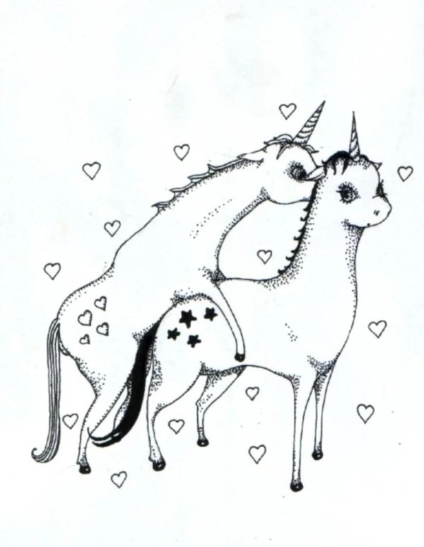 влюбленные единороги
